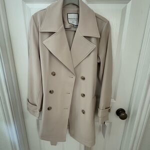 Bagatelle Women's Tan Double-Breasted Trench Coat